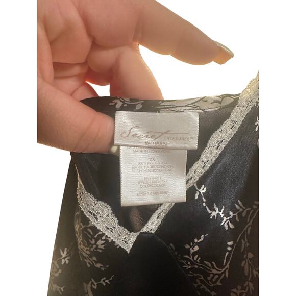 Plus size Vintage secret treasures midi slip gown sz 2x - Picture 5 of 5